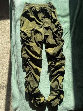 Women’s Olive Green Drawstring Jogger Pants